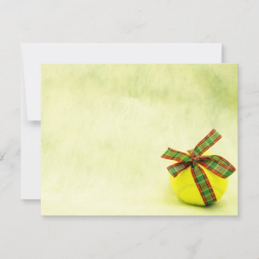 Tennis Kerstmis met Kerstlint Kaart (Voorkant)