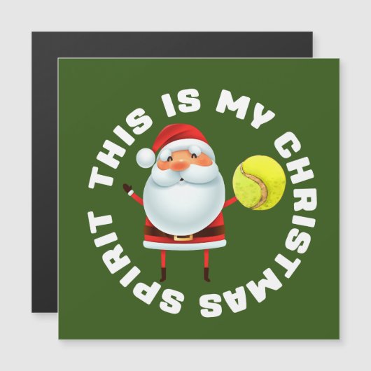 Tennis Kerstmis met Kerstman Kerstmis Spirit (Voorkant / Achterkant)