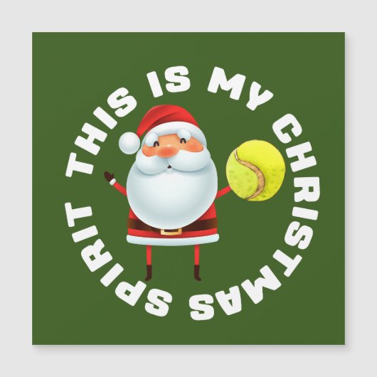 Tennis Kerstmis met Kerstman Kerstmis Spirit (Voorkant)