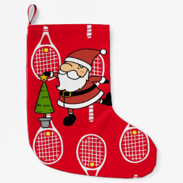 Tennis Kerstmis met kerstman Kleine Kerstsok