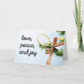 Tennis Kerstmis met racket en bal op boom Kaart (Voorkant)