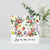 Tennis Kerstmis met Racket en Kerstkrans Feestdagenkaart (Staand voorkant)