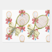 Tennis Kerstmis met Racket waterverf Inpakpapier Vel (Voorkant 2)