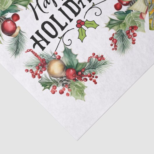 Tennis Kerstmis met Racket waterverf Tissuepapier (Detail)