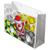 Tennis Kerstmis met Sinterklaas en racket Groot Cadeauzakje (Voorkant Gekanteld)