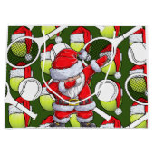 Tennis Kerstmis met Sinterklaas en racket Groot Cadeauzakje (Voorkant)