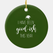 Tennis Kerstmis met Sinterklaas en racket Keramisch Ornament (Achterkant)