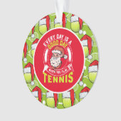 Tennis Kerstmis met Sinterklaas en racket Ornament (voorkant)