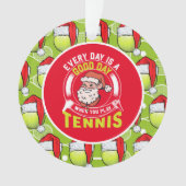 Tennis Kerstmis met Sinterklaas en racket Ornament (voorkant)