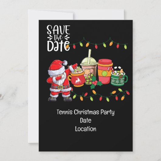 Tennis Kerstmis met Sinterklaas Meestal Waarschijn Kaart (Voorkant)