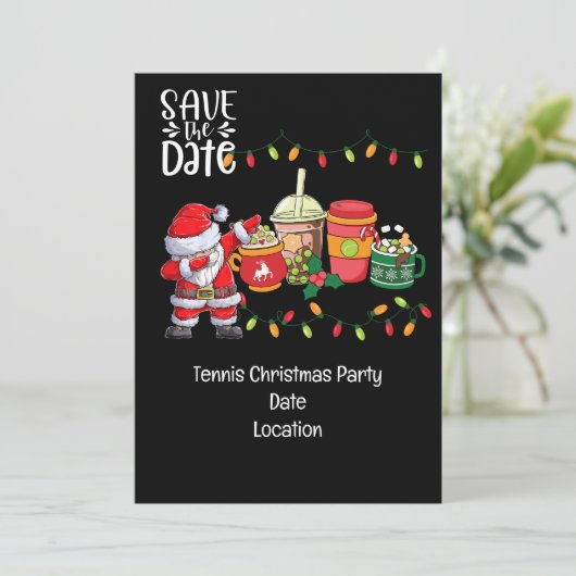 Tennis Kerstmis met Sinterklaas Meestal Waarschijn Kaart (Staand voorkant)