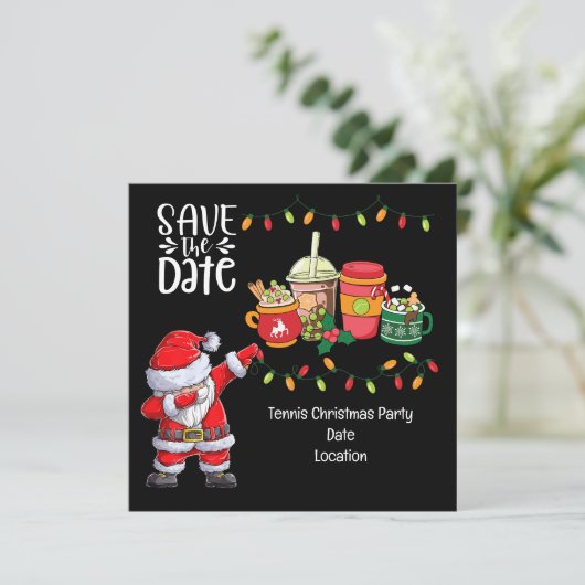 Tennis Kerstmis met Sinterklaas Meestal Waarschijn Kaart (Staand voorkant)