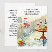 Tennis Kerstmis met Sneeuwman Kaart (Voorkant / Achterkant)