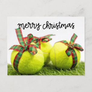 Tennis Kerstmis met Tennis-bal en cadeautjes Kaart