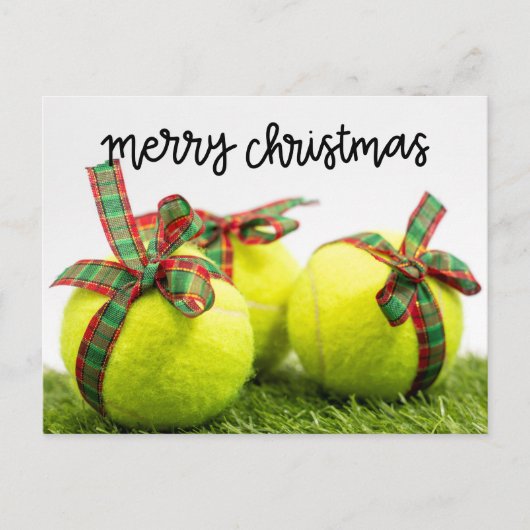 Tennis Kerstmis met Tennis-bal en cadeautjes Kaart (Voorkant)