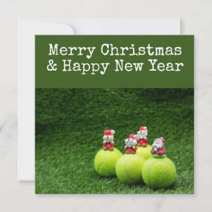 Tennis Kerstmis met tennis thema Feestdagenkaart