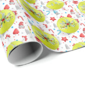 Tennis Kerstmis met tennisbal Cadeaupapier (Rol Hoek)