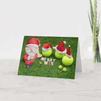 Tennis Kerstmis met tennisbal en kerstman