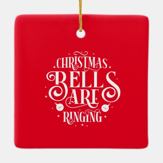 Tennis Kerstmis met tennisbal en kerstman Keramisch Ornament (Achterkant)