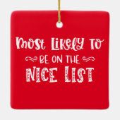 Tennis Kerstmis met tennisbal en kerstman Keramisch Ornament (Achterkant)