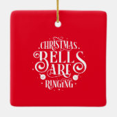 Tennis Kerstmis met tennisbal en kerstman Keramisch Ornament (Achterkant)