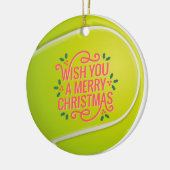 Tennis Kerstmis met tennisbal Keramisch Ornament (Links)