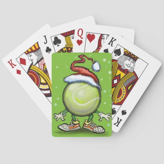 Tennis Kerstmis Pokerkaarten (Achterkant)