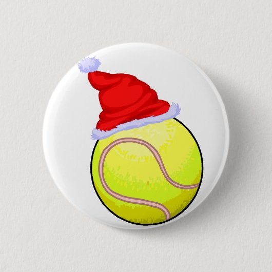 Tennis Kerstmis Ronde Button 5,7 Cm (Voorkant)