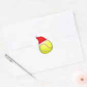 Tennis Kerstmis Ronde Sticker (Envelop)