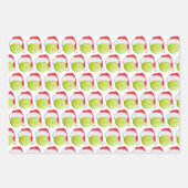 Tennis Kerstmis Santa Ball Inpakpapier Vel (Voorkant 2)