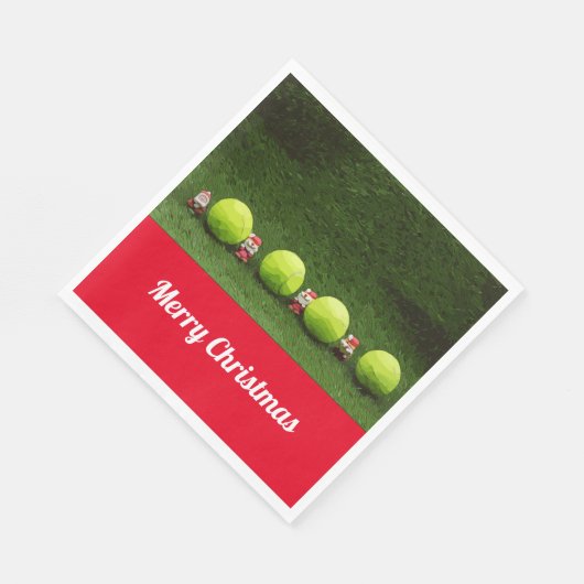 Tennis Kerstmis Servet (Hoek)