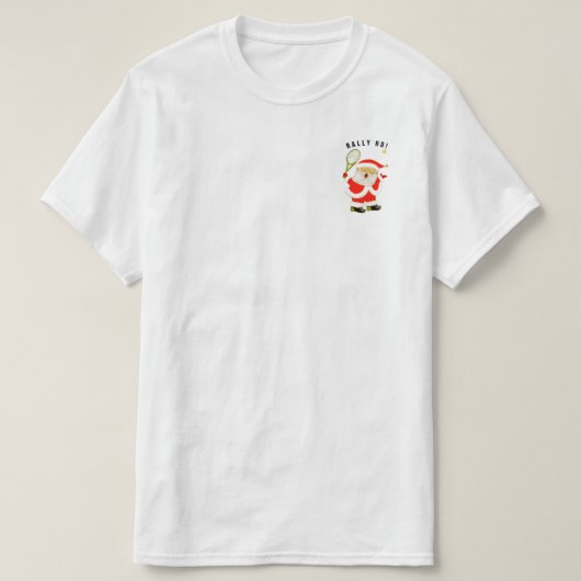 Tennis Kerstmis T-shirt (Design voorkant)