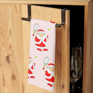 Tennis Kerstmis Theedoek