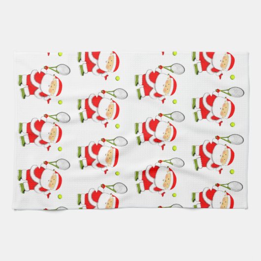 Tennis Kerstmis Theedoek (Horizontaal)