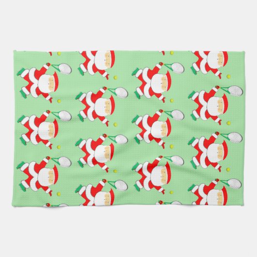 Tennis Kerstmis Theedoek (Horizontaal)