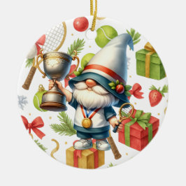 Tennis Kerstmis thema Keramisch Ornament