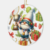 Tennis Kerstmis thema Keramisch Ornament (Links)
