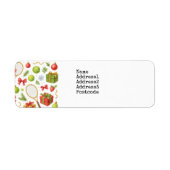 Tennis Kerstmis thema met geschenken Etiket (Voorkant)