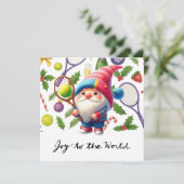 Tennis Kerstmis thema met Racket en bal Feestdagenkaart (Staand voorkant)