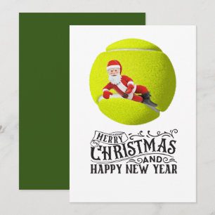 Tennis Kerstmis thema met Sinterklaas Feestdagenkaart