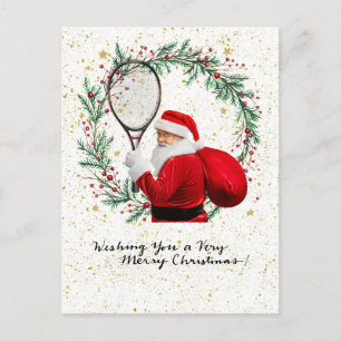 Tennis Kerstmis thema met Sinterklaas Feestdagenkaart