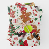 Tennis Kerstmis thema met Sinterklaas Inpakpapier Vel (In situ)