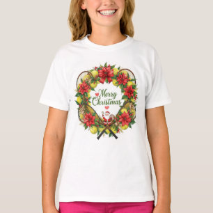 Tennis Kerstmis thema met Sinterklaas T-shirt