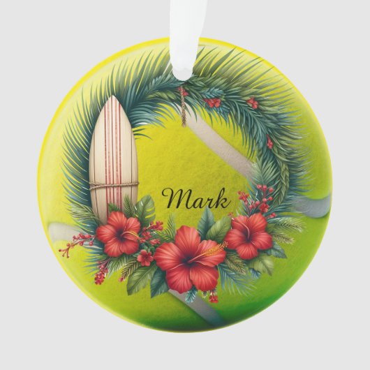 Tennis Kerstmis thema Ornament (voorkant)