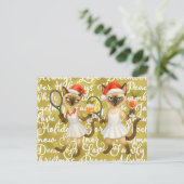 Tennis Kerstmis thema voor speler die houdt van ka Feestdagenkaart (Staand voorkant)