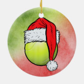 Tennis-kerstmis voor Boy Player Keramisch Ornament (Achterkant)