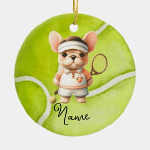 Tennis-kerstmis voor Boy Player Keramisch Ornament