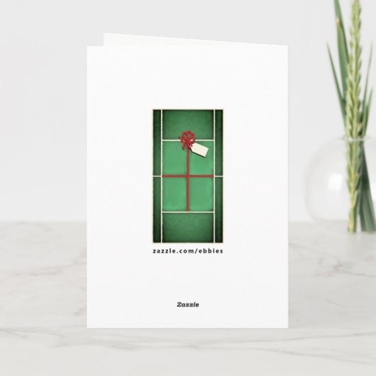 Tennis Kerstmis Wenskaarten Feestdagen Kaart (Achterkant)