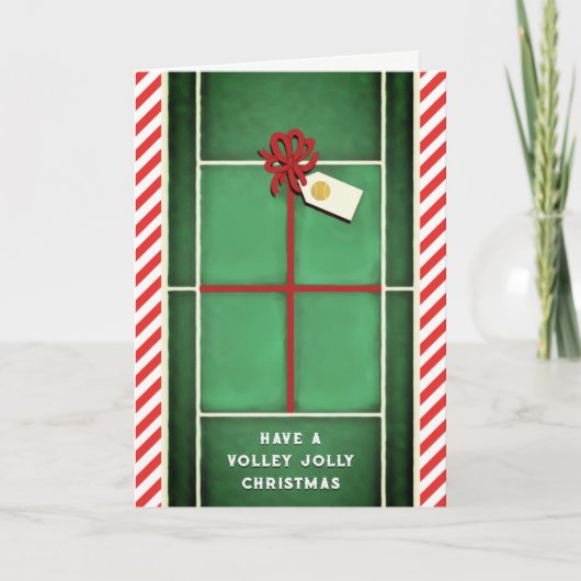 Tennis Kerstmis Wenskaarten Feestdagen Kaart (Voorkant)