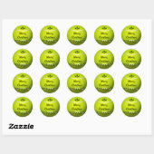 Tennis-kerstontwerp Ronde Sticker (Vel)